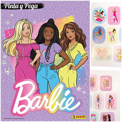 KOLOROWANKA BARBIE Z NAKLEJKAMI MALOWANKA LALKI DLA DZIEWCZYNKI PANINI