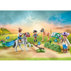 PLAYMOBIL HORSES OF WATERFALL TURNIEJ KUCYKÓW ZAWODY KONIE FIGURKI 46 EL.