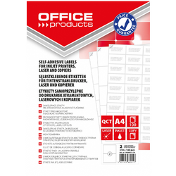 ETYKIETY SAMOPRZYLEPNE OFFICE PRODUCTS 210x148mm BIAŁE 100 ARKUSZY - 3 szt.