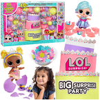 L.O.L. SURPRISE MEGA ZESTAW 4 LALKI FIGURKI 40 AKCESORIÓW TORT NA PRZYJĘCIE