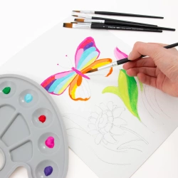 FARBY AKRYLOWE SZKOLNE DO MALOWANIA INTENSYWNE 12 KOLORÓW 12ml - KIDEA 