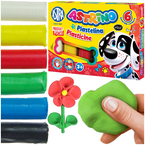 PLASTELINA SZKOLNA OKRĄGŁA ASTRINO 6 KOLORÓW ASTRA ŁATWA W MODELOWANIU