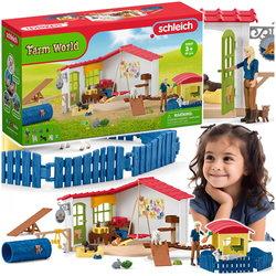SCHLEICH FARM WORLD HOTEL DLA ZWIERZĄT Z AKCESORIAMI PIESKI ZAGRODA 42607