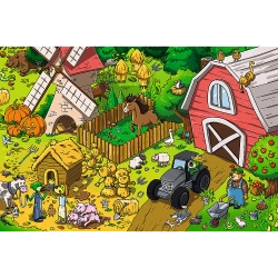 PUZZLE 60 EL. TREFLIKI NA FARMIE RODZINA TREFLIKÓW UKŁADANKA TREFL 17402