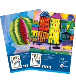 BLOK DO MALOWANIA CREATINIO A4 BIAŁY 20 KARTEK 120g DO SZKICOWANIA TOP 2000
