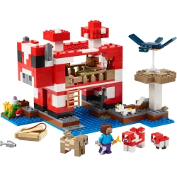 LEGO MINECRAFT DOM GRZYBOWEJ KROWY WYSPA FIGURKI STEVE 500 EL. 21270