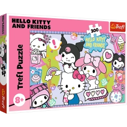 PUZZLE 300 ELEMENTÓW HELLO KITTY KUROMI SZALONE TRIO UKŁADANKA 23039 TREFL