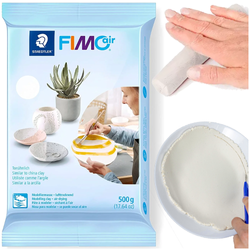 MASA PLASTYCZNA MODELARSKA FIMO AIR BASIC BIAŁA SAMOUTWARDZALNA 500g