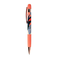 DŁUGOPIS ŻELOWY AUTOMATYCZNY STRIGO FLORAL METALOWA OBUDOWA NIEBIESKI 0,7mm