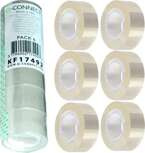TAŚMA KLEJĄCA SAMOPRZYLEPNA Q-CONNECT TRANSPARENTNA 24 mm x 10 m - 6 SZTUK