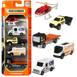 MATCHBOX SAMOCHODZIKI METALOWE MATTEL 5W1 AUTKA CITY ADVENTURE II GVY43