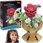 PUZZLE 3D BUKIET KWIATÓW RÓŻA DO ZŁOŻENIA ROSE UKŁADANKA CUBIC FUN