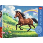 PUZZLE 200 ELEMENTÓW DOSTOJNY KOŃ W GALOPIE UKŁADANKA TREFL 13355