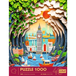 PUZZLE 1000 ELEMENTÓW LONDYN Z EFEKTEM 3D UKŁADANKA 40-LECIE TREFL 40043