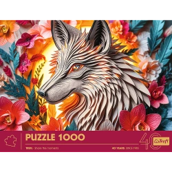 PUZZLE 1000 ELEMENTÓW WILK Z EFEKTEM 3D UKŁADANKA 40-LECIE TREFL 40041