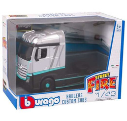 MERCEDES ACTROS SAMOCHÓD METALOWY MODEL POJAZD STREET FIRE BBURAGO 1:43