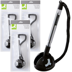 DŁUGOPIS NA SPRĘŻYNCE MOCOWANY PRZYKLEJANY 0,7mm Q-CONNECT - 3 szt.