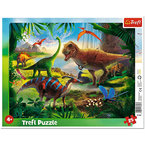 PUZZLE RAMKOWE 25 DINOZAURY PREHISTORYCZNY ŚWIAT UKŁADANKA 31343 TREFL