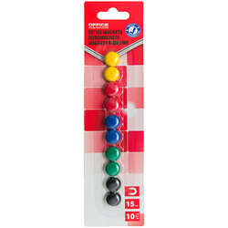 MAGNESY BIUROWE DO TABLIC OFFICE PRODUCTS 30 szt. 15mm MOCNE OKRĄGŁE - 3op.