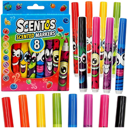 MAZAKI PISAKI FLAMASTRY PACHNĄCE 8 INTENSYWNYCH KOLORÓW SCENTOS