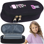 PIÓRNIK SZKOLNY SASZETKA USZTYWNIONA Z KLAPKĄ ST.RIGHT MAJEWSKI PINK K-POP