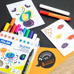 FLAMASTRY MAZAKI PISAKI MAXI GRUBE MAGICZNE ZMIANIAJĄ KOLOR 10 szt. MILAN