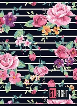 ZESZYT A5 ST.RIGHT 60 K KRATKA LIGHT ROSES KWIATY