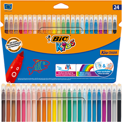 MAZAKI PISAKI FLAMASTRY ZMYWALNE 24 ŻYWE KOLORY BIC KIDS COULEUR