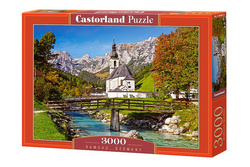 PUZZLE KOŚCIÓŁEK W RAMSAU NIEMCY GÓRY STRUMIEŃ MOST 3000EL CASTORLAND