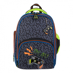 PLECAK SZKOLNY WIELOKOMOROWY LEKKI BAMBINO PREMIUM GAMER GRACZ 22L ODBLASKI