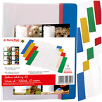 OKŁADKA OKŁADKI KOLOROWE BRZEGI A5 8SZT + 8 NAKLEJEK SZKOLNE PANTA PLAST