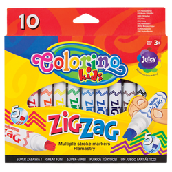 FLAMASTRY WZORKI ZIG ZAG  10 KOL COLORINO 