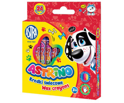 KREDKI ŚWIECOWE WOSKOWE ASTRINO 24 INTENSYWNE KOLORY ASTRA