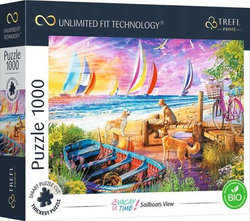 PUZZLE 1000 ELEMENTÓW WIDOK NA ŻAGLÓWKI UKŁADANKA - TREFL PRIME 10697 