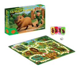 KAPIBARY W AKCJI WYŚCIGOWA GRA PLANSZOWA UCIECZKA W ZOO KOSTKA ALEXANDER