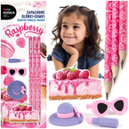 ZAPACHOWE GUMKI I OŁÓWKI 3x GUMKA I OŁÓWEK SERNIK MALINOWY HB 6w1 KIDEA