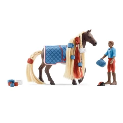 SCHLEICH HORSE CLUB KOŃ Z WŁOSAMI DO STYLIZACJI LEO I ROCKY FIGURKI 42586
