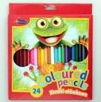 KREDKI SZKOLNE OŁÓWKOWE SZEŚCIOKĄTNE 24 KOLORY - REXUS