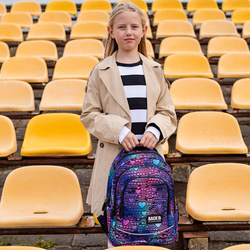 PLECAK SZKOLNY DERFORM BACKUP X18 2w1 PIÓRNIK DANCE HEARTS NEON SERDUSZKA