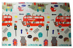 MATA PIANKOWA SKŁADANA DWUSTRONNA KOTKI LONDYN