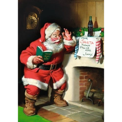 PUZZLE 1000 COCA COLA MIKOŁAJ PRZY KOMINKU BOŻE NARODZENIE TREFL 10922