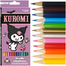 WYPRAWKA SZKOLNA KUROMI MAJEWSKI BLOKI ZESZYTY PLASTELINA KREDKI FLAMASTRY