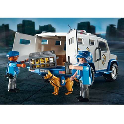 PLAYMOBIL TRANSPORTER PIENIĘDZY POLICJA CIĘŻARÓWKA PANCERNA MOTOCYKL AUTO