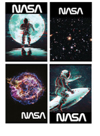 ZESZYT A5 KRATKA 32 KARTKI LAMINOWANY UNIPAP MAJEWSKI NASA CHŁOPIĘCY