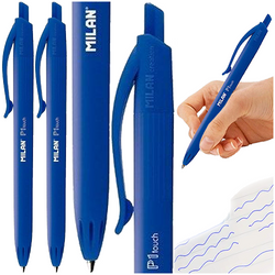 DŁUGOPIS NIEBIESKI AUTOMATYCZNY SZKOLNY BIUROWY MILAN P1 TOUCH 1mm - 2 szt.