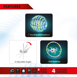 DRON ZDALNIE STEROWANY ŚWIECĄCY NA PILOTA 360 COSMIC CYCLONE SILVERLIT