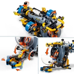 LEGO TECHNIC BADAWCZA ŁÓDŹ PODWODNA SUBMARINE OKRĘT GŁĘBINOWY KLOCKI 42201