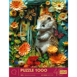 PUZZLE 1000 ELEMENTÓW JEŻ Z EFEKTEM 3D UKŁADANKA 40-LECIE TREFL 40042