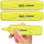 ZAKREŚLACZ BIUROWY SZKOLNY TOMA MISTRAL PISAK ŻÓŁTY PASTELOWY - 2 sztuki