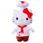 HELLO KITTY PLUSZAK MASKOTKA PRZYTULANKA MIĘKKA 25 cm KUCHARZ SZEF KUCHNI